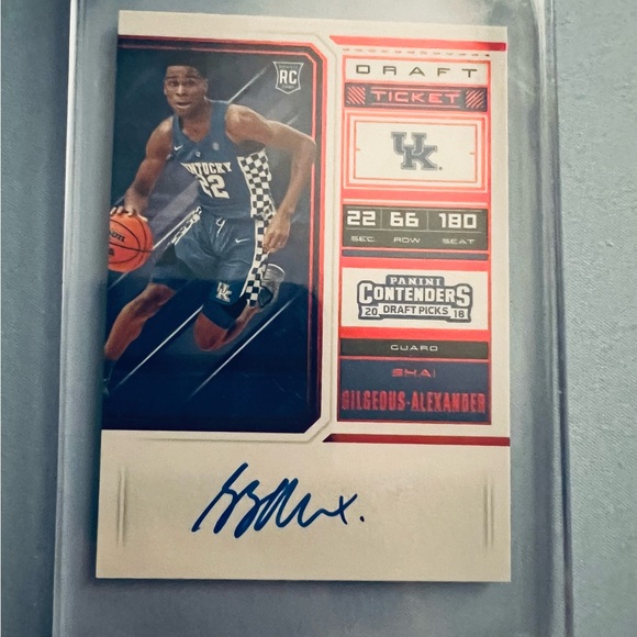Shai Gilgeous-Alexander 2018 CONTENDERS DRAFT PICKS AUTO #64 ROOKIE RC - Picture 4 of 5